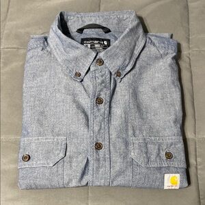 Carhartt loose fit button down shirt. Size XLT